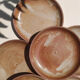 Vintage stoneware dessert plates