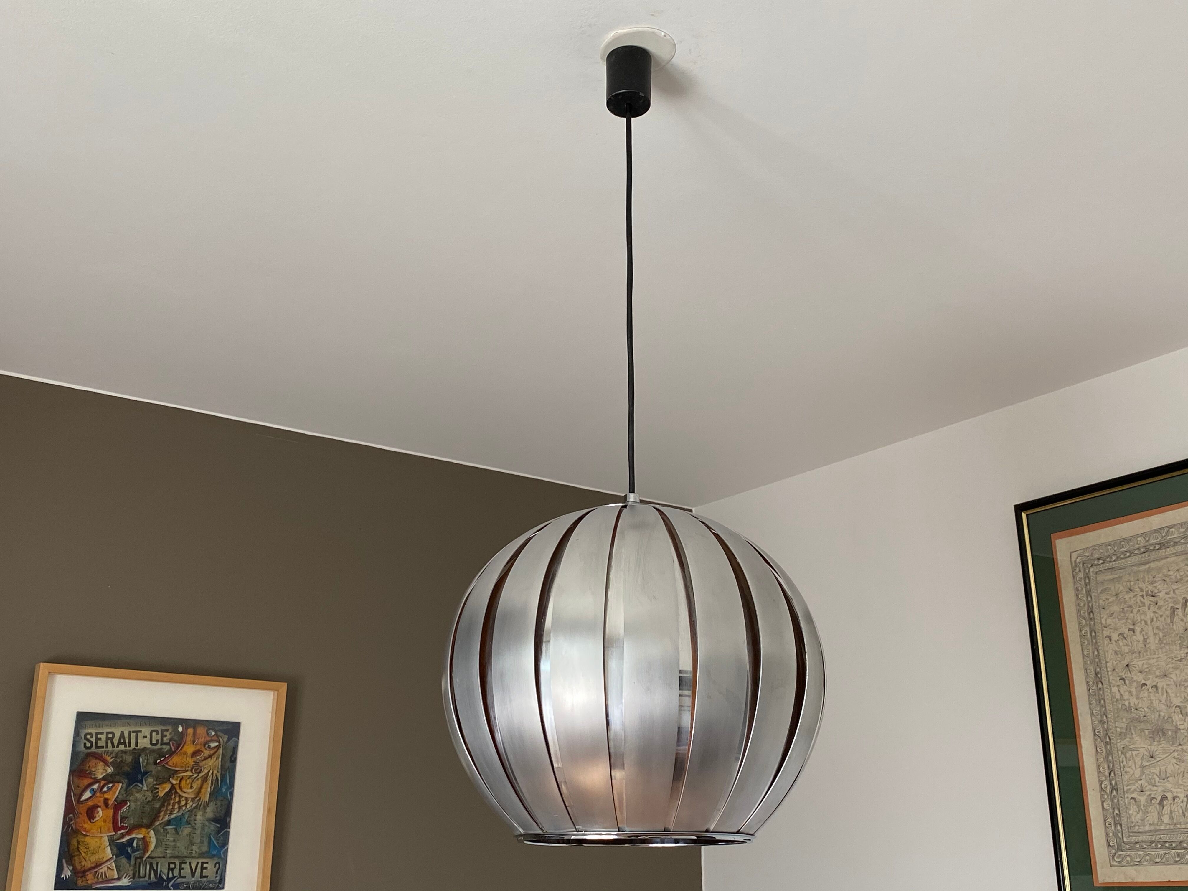 Suspension Henri Mathieu in curved aluminium