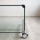 Table basse en verre et chrome de Pierangelo Galotti pour Galotti & Radice 1975