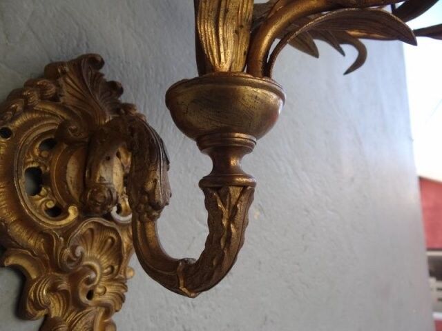 Applied Napoleon III bronze Golden Flower