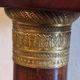 Empire period guéridon table in mahogany veneer and green marble 1830