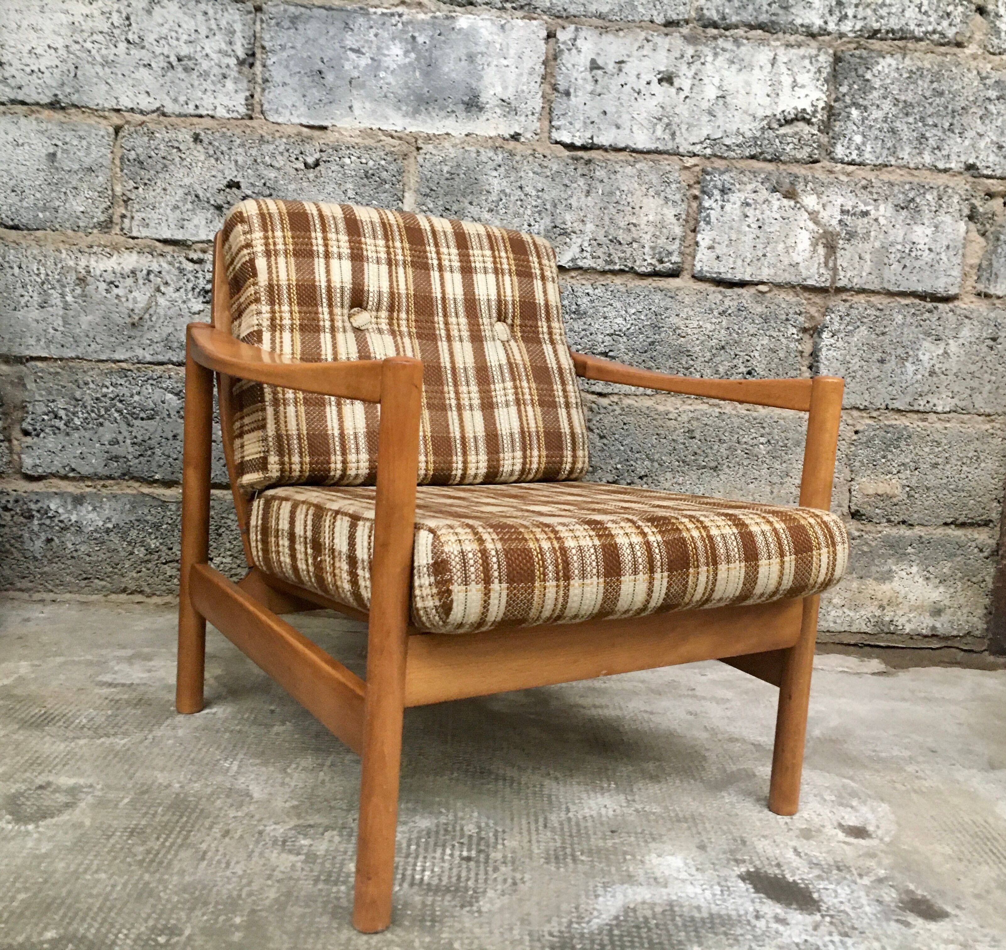 Pair of Scandinavian armchair fabric tiles