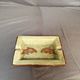 Antique Ashtray Pocket Dish Ceramic Koi Carp Celadon Qianlong Qing China