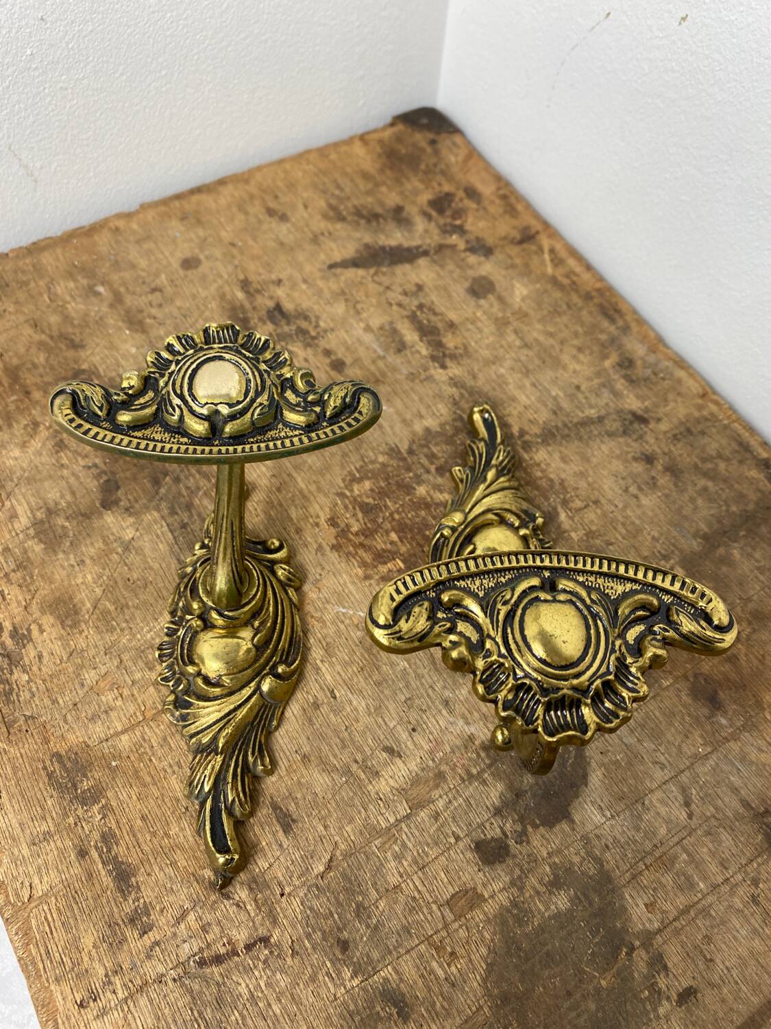 Brass wall hooks