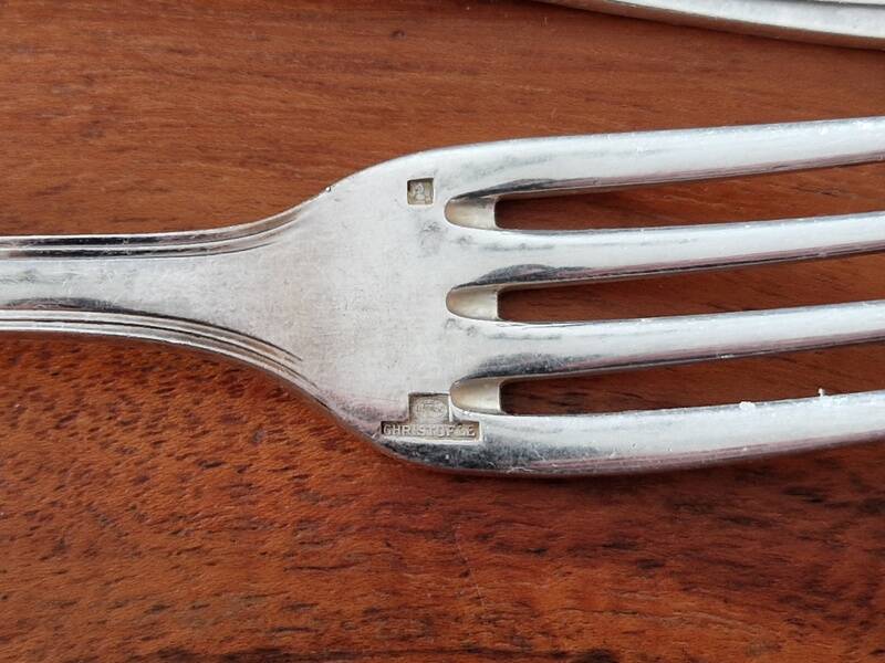 Christofle - Set of 12 Boréal pattern silver-plated table forks