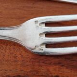 Christofle - Set of 12 Boreal model table forks in silver-plated metal