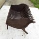 Foyer grille de cheminée  en fonte pour bûches L 38 cm