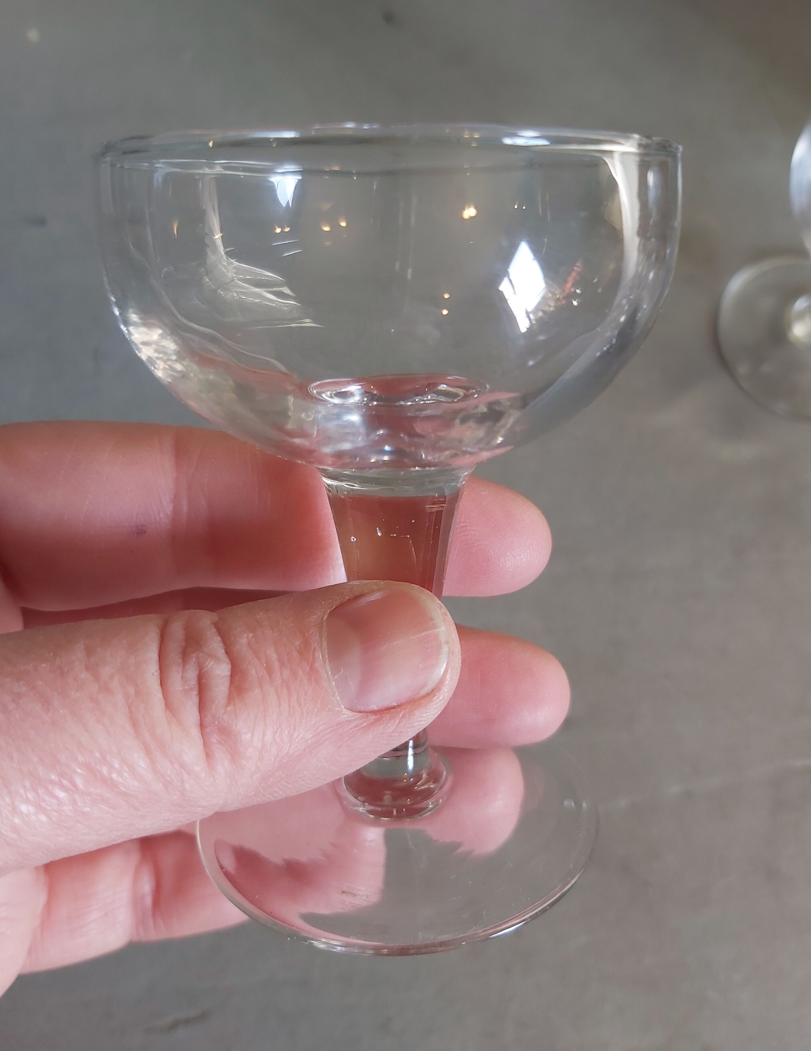 Set of four vintage French glasses for liquor