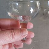 Set of four vintage French glasses for liquor