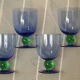 Fine vintage blue and green foot glasses