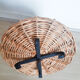 Rattan fruit or cheese holder, vintage, 50s