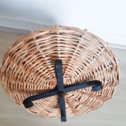 Rattan fruit or cheese holder, vintage, 50s