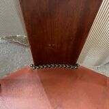 Fauteuil art deco, hêtre et cuir