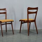 Vintage walnut dining chairs by Mier Topolcany, Czechoslovakia, 1960s, set of 4