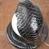 Vintage cobra lamp in black resin