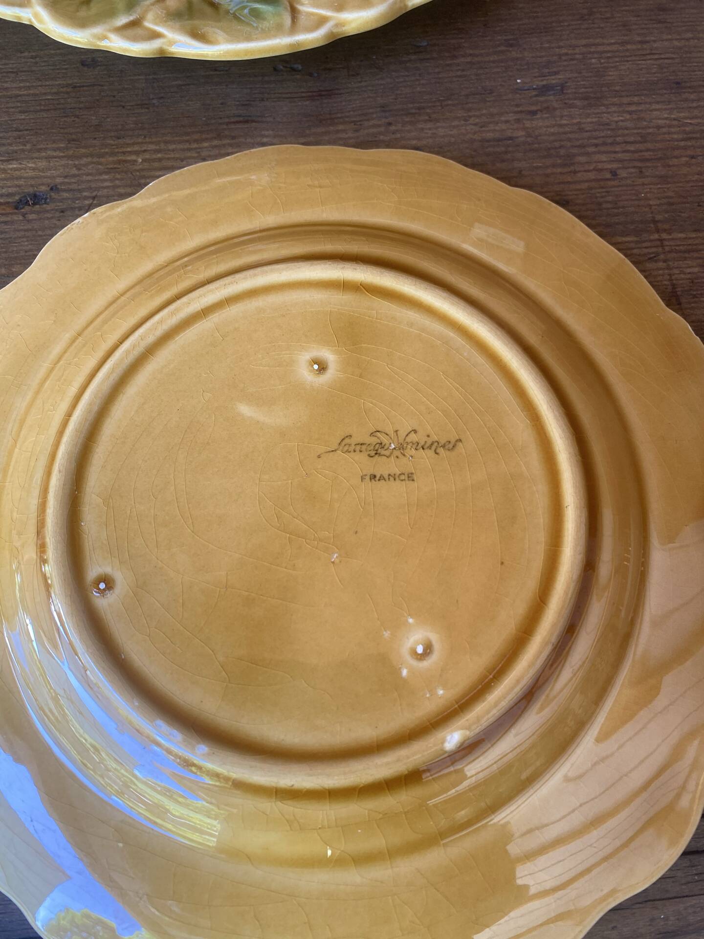 Dessert plates barbotine Sarreguemines