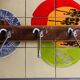 Vintage wooden wall coat rack - triple hook