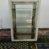 Ancient medical showcase in metal