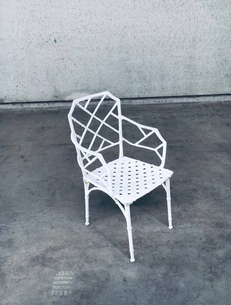 Calcutta Outdoor Armchair in Faux Bamboo by Hall Bradley for Brown Jordan, 1960s, Set of 4