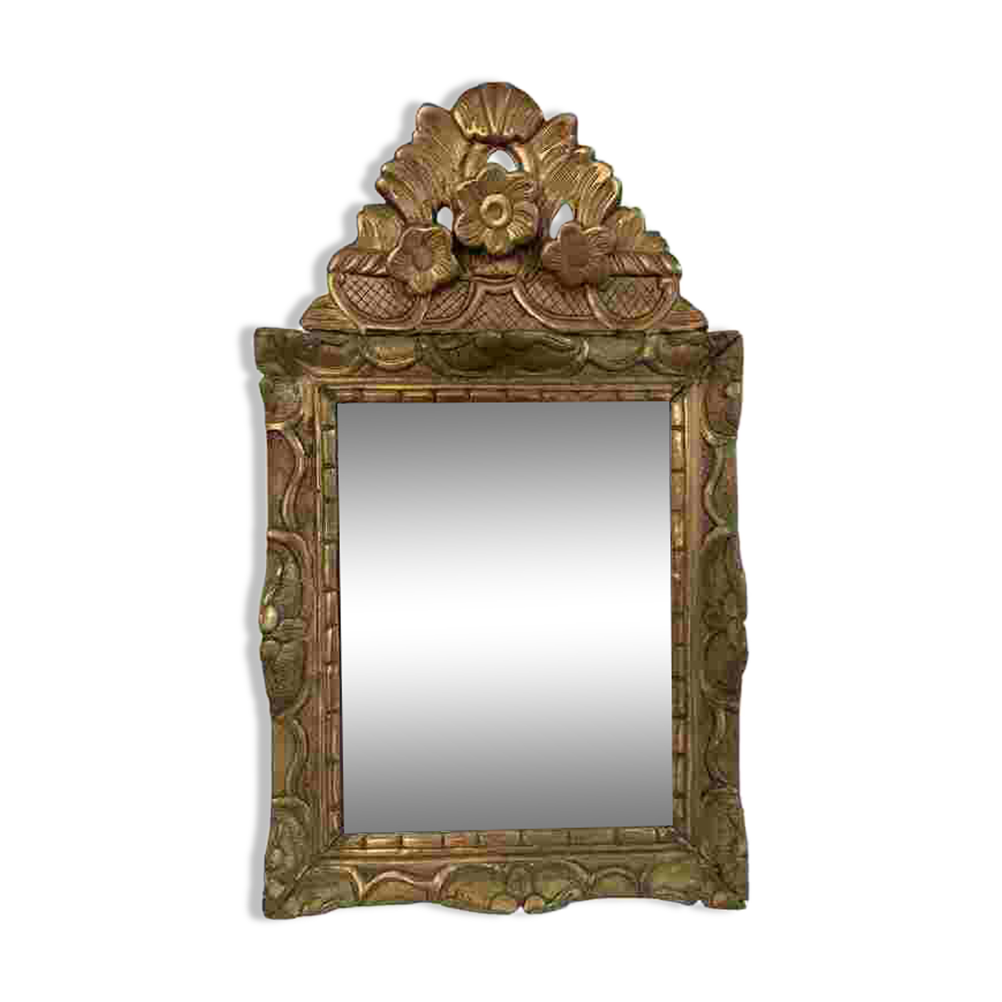 18th century mirror, Louis XVI period, gilded carved wood