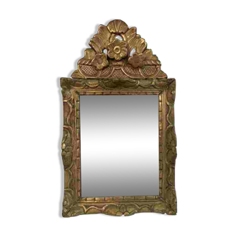 18th century mirror, Louis XVI period, gilded carved wood