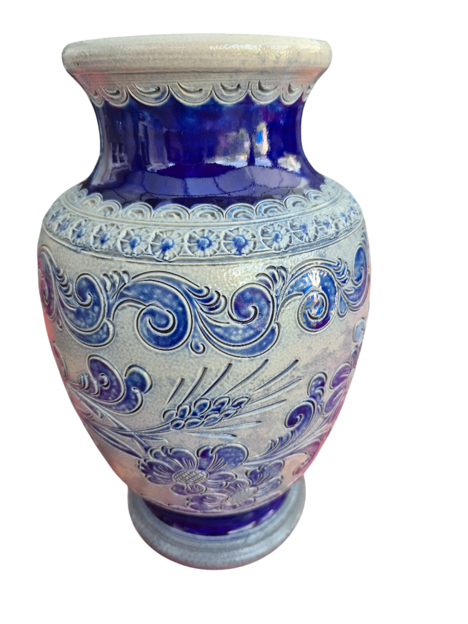 stoneware vase from Betschdorf signed Bella kitsch