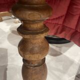 Antique natural wood farm table with 3 drawers