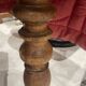 Antique natural wood farm table with 3 drawers