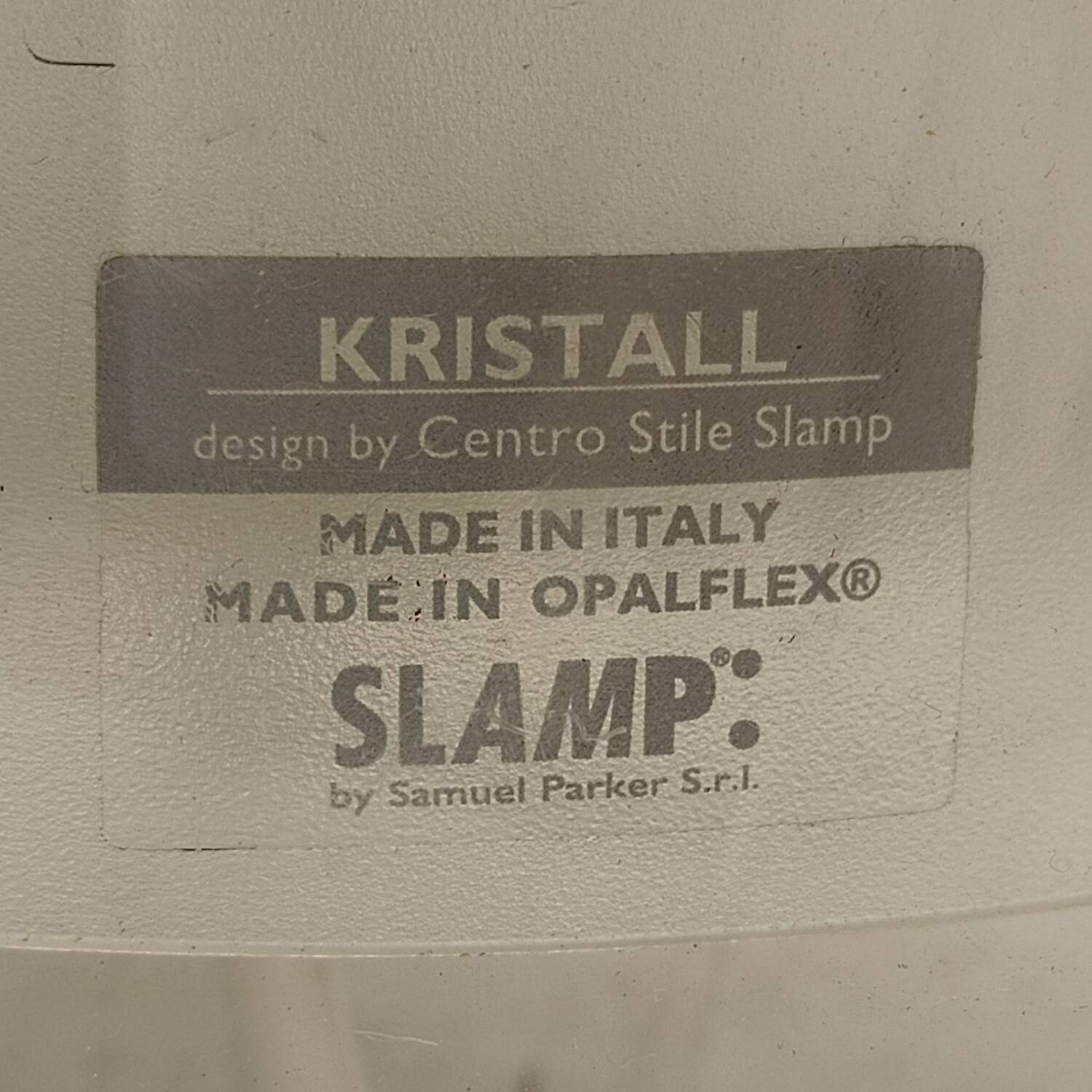 Vintage Italian  Slamp "Kristall" Lamp - Opalflex