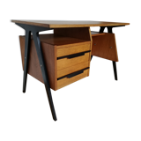 60s design desk with compass feet