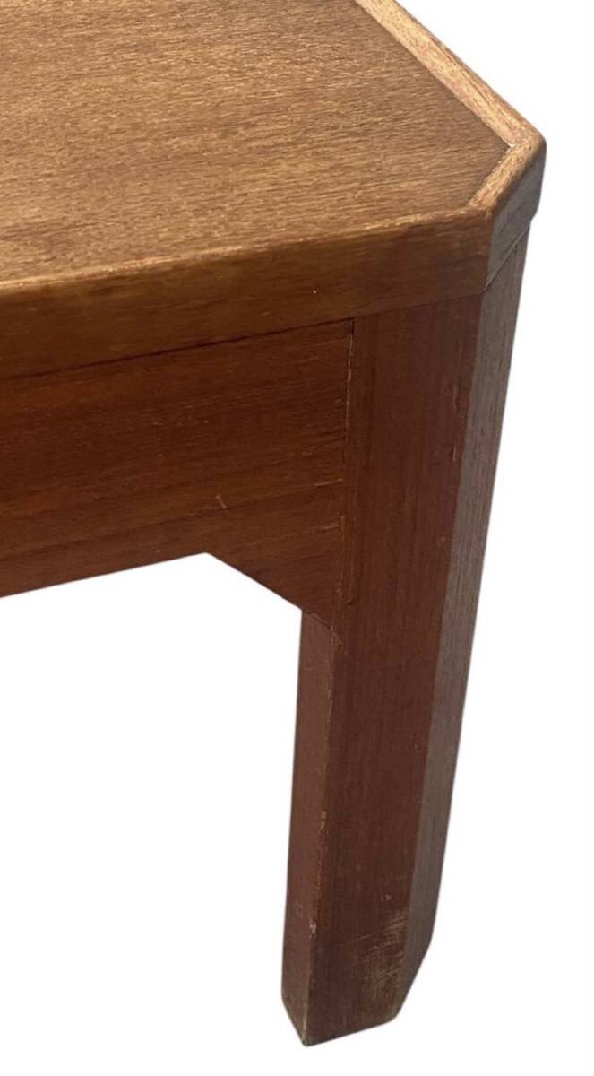 Teak coffee table with beveled legs, circa 1960