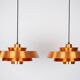 Pair of 2 Danish vintage lamps Nova by Jo Hammerborg, Fog og Morup, 1963