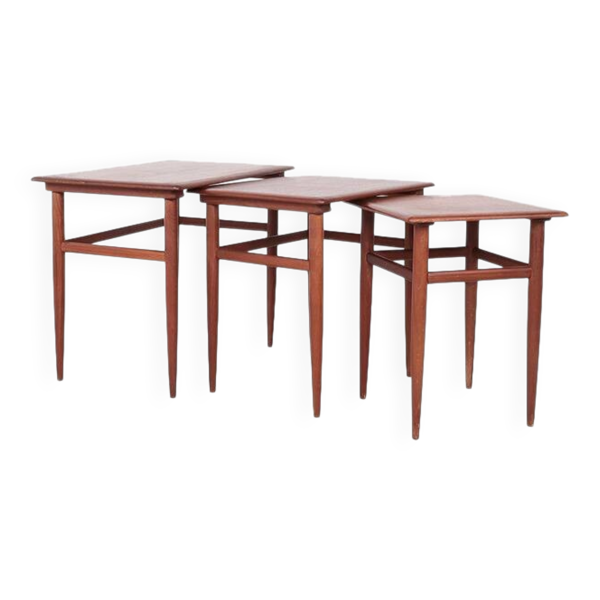 Tables gigognes en teck au design danois, années 1960