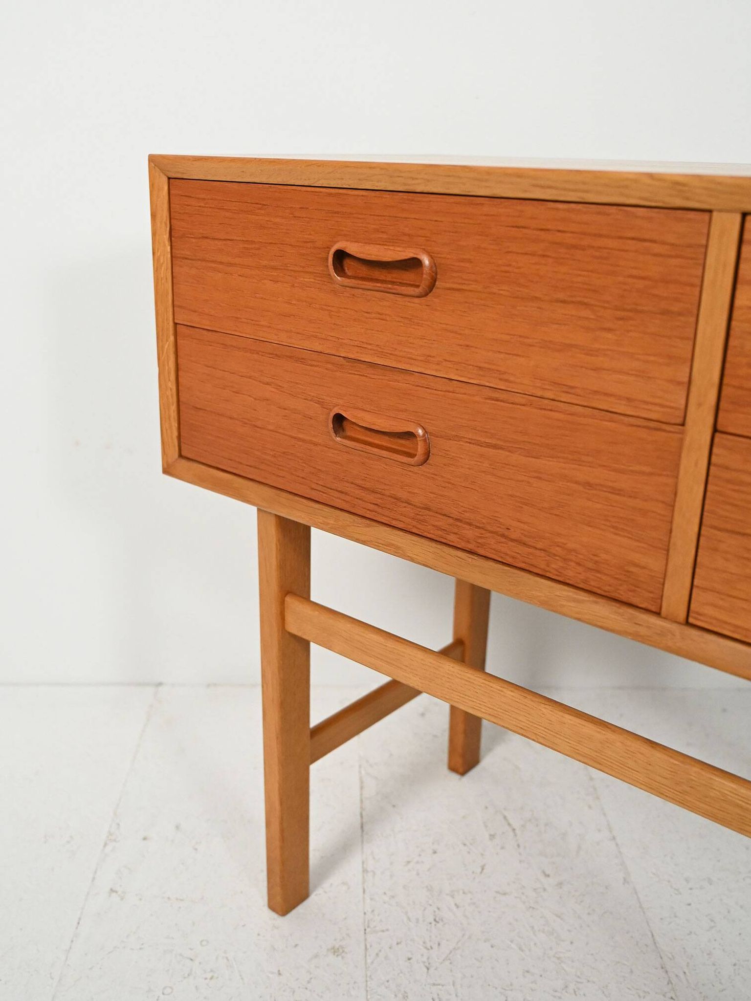 Scandinavian entrance cabinet from the 1950s–60s in teak and oak