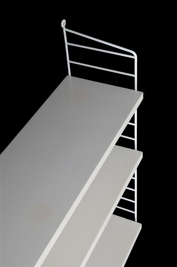 Original String shelf / Kajsa & Nisse Strinning / mid-century modern design / white / 75x160x20cm