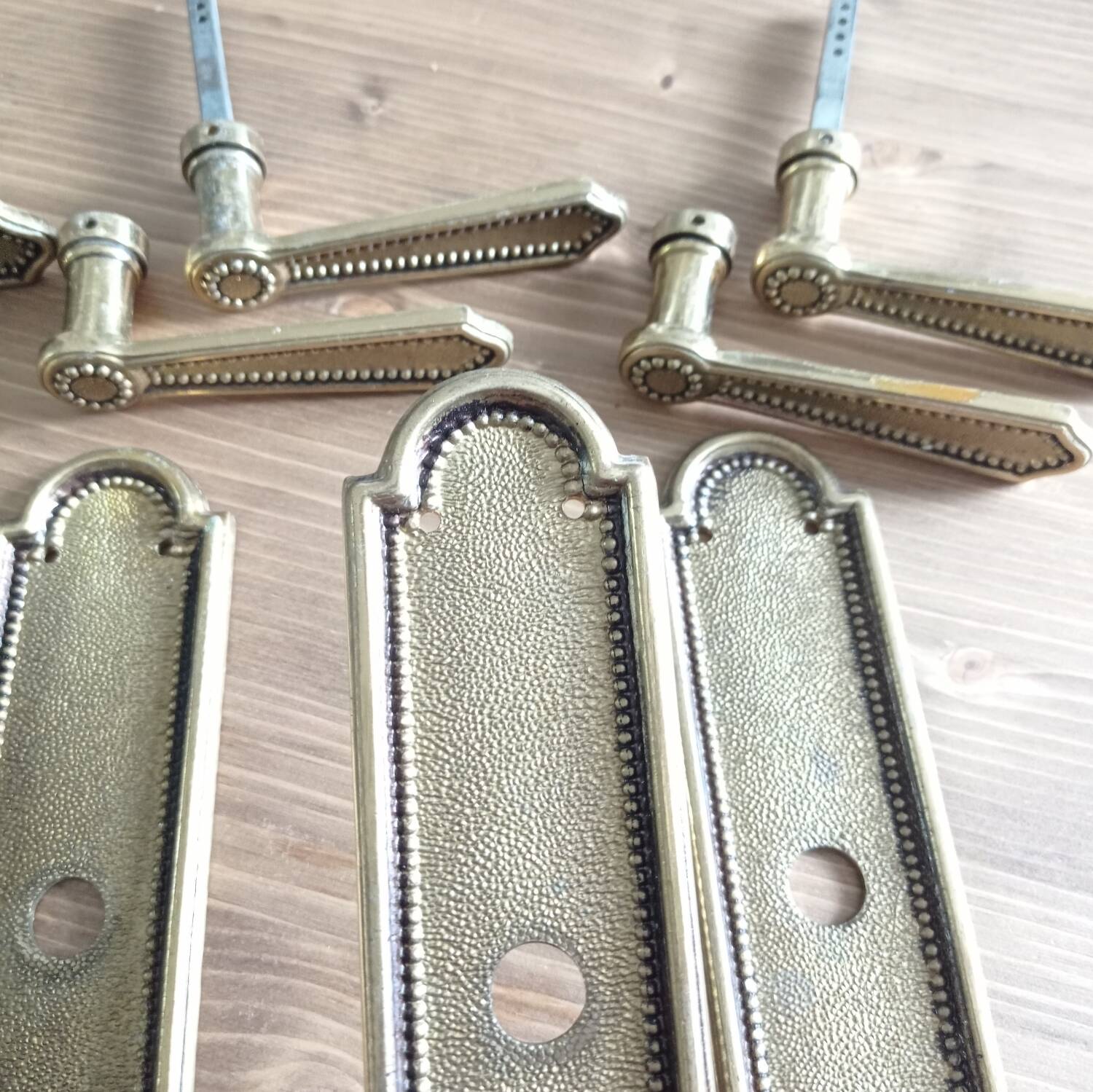 Set of bronze door handles