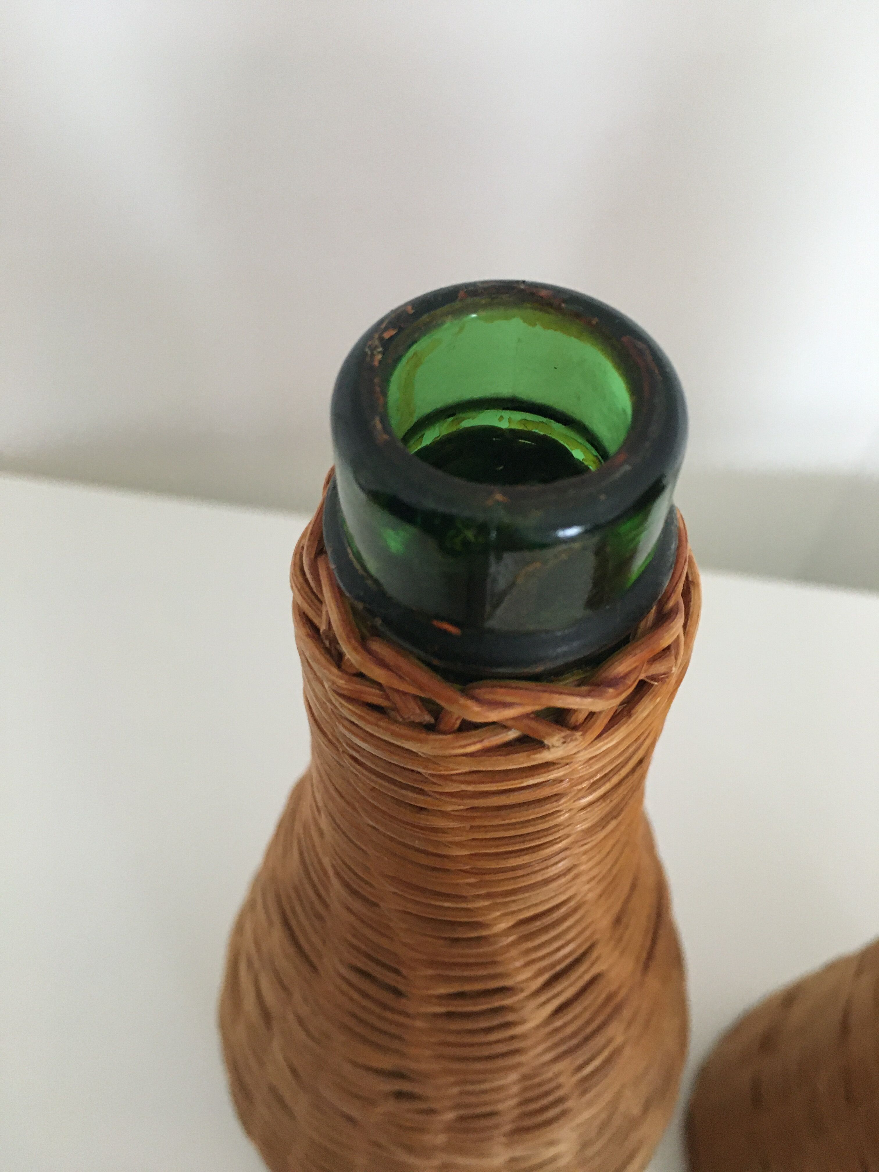 Set of 3 rattan bottles