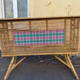 Vintage rattan bamboo bar