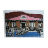 Bold pastels in old photo - Cornwall 1920