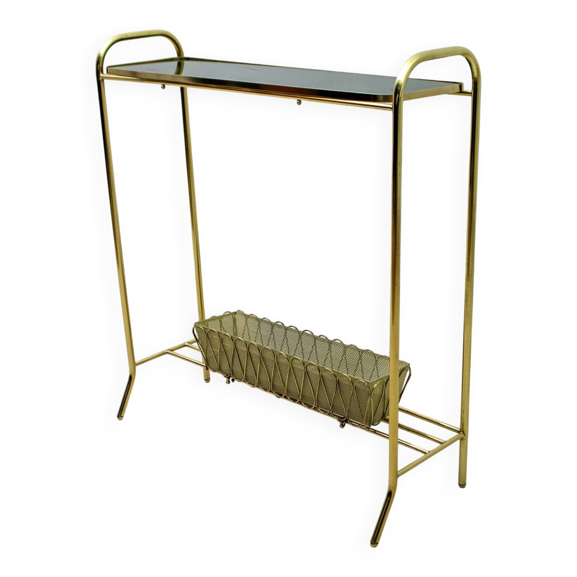 Attributed Gio Ponti Mid-Century Italian Spiral Brass Planter 1940