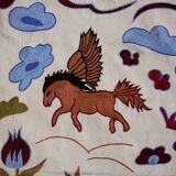 Hand-knotted rug, vintage Turkish rug 108x184 cm