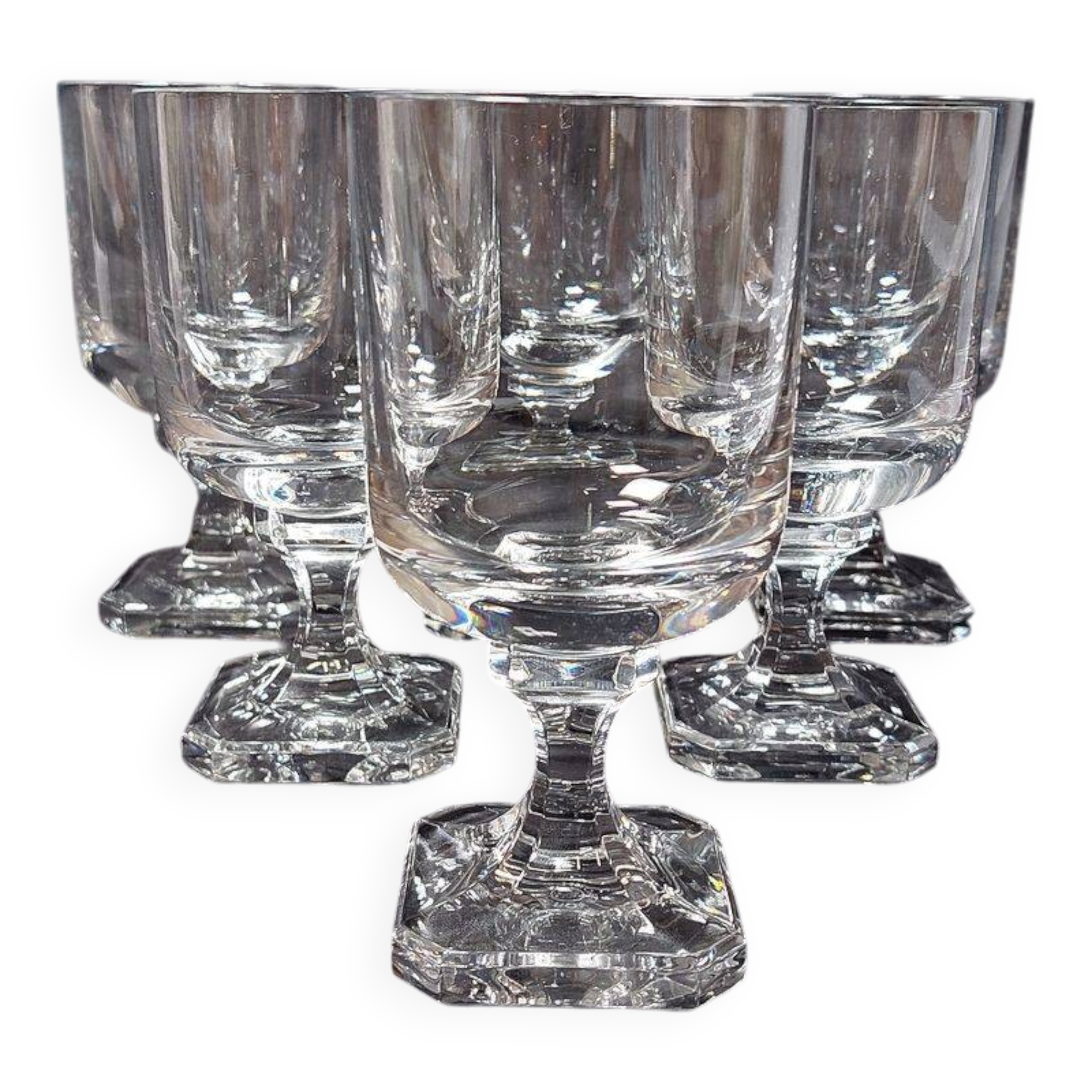 Set of 6 crystal water glasses from Villeroy and Boch, model Mercury - Height 14.