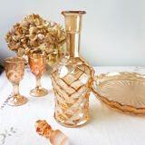 Amber glass liquor service