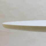 Oval white tulip dining table by Maurice Burke for Arkana 1960