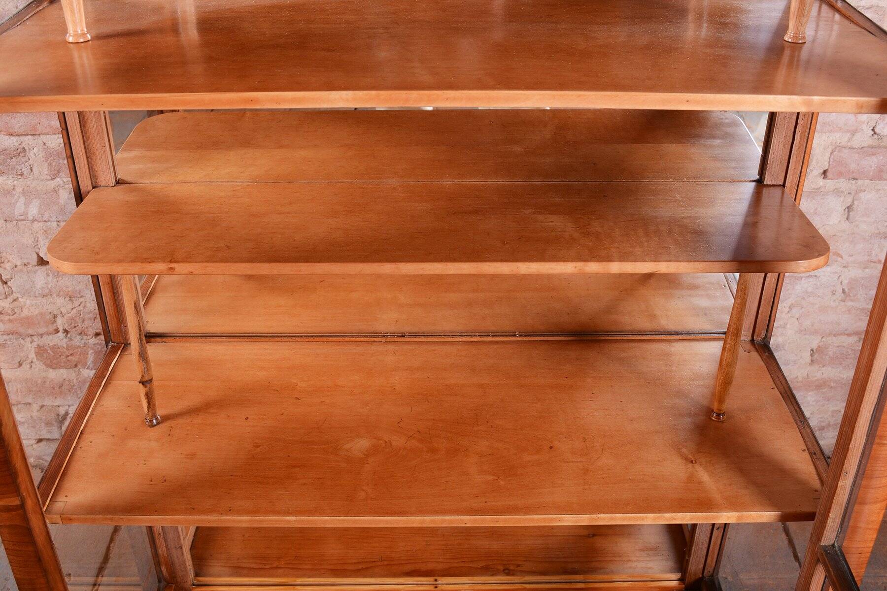 Antique Biedermeier Display Cabinet in Spruce, 1830s