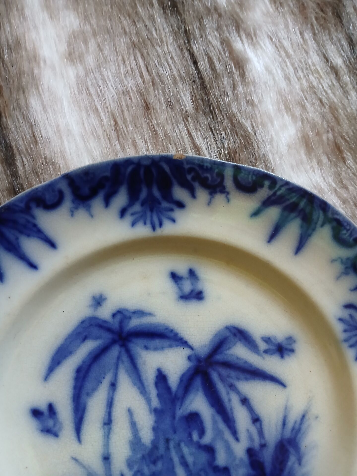 8 very old flat plates made of ironstone
