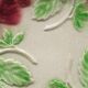 Six slip plates with strawberry decoration