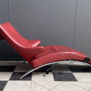 Foldable red relax chair by Stefan Heiliger model Solo 699 for WK Wohnen