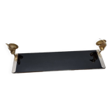 Vintage French Glass Bathroom Shelf, 1960s