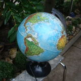World map bright globe